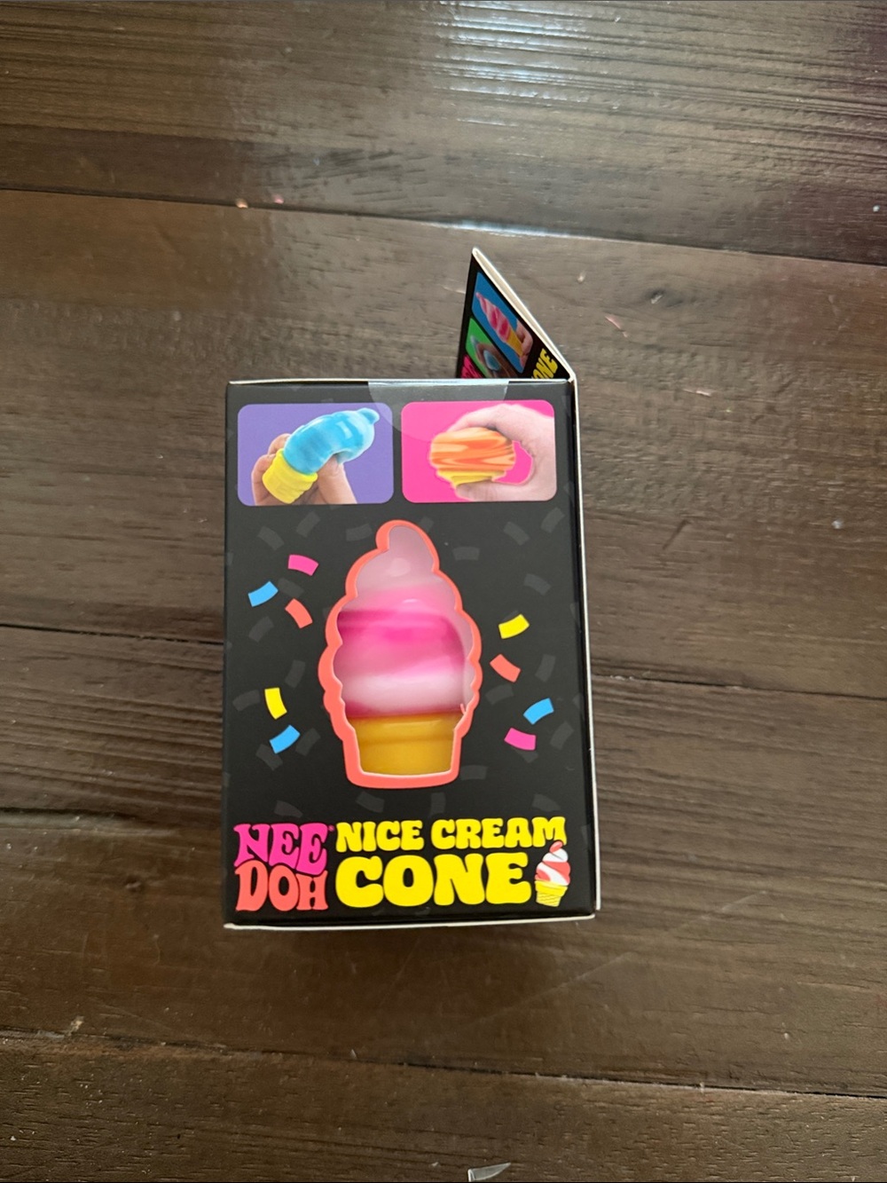Nee Doh Nice Cream Cone Squishy Toy - Pink - Picture 2 of 6